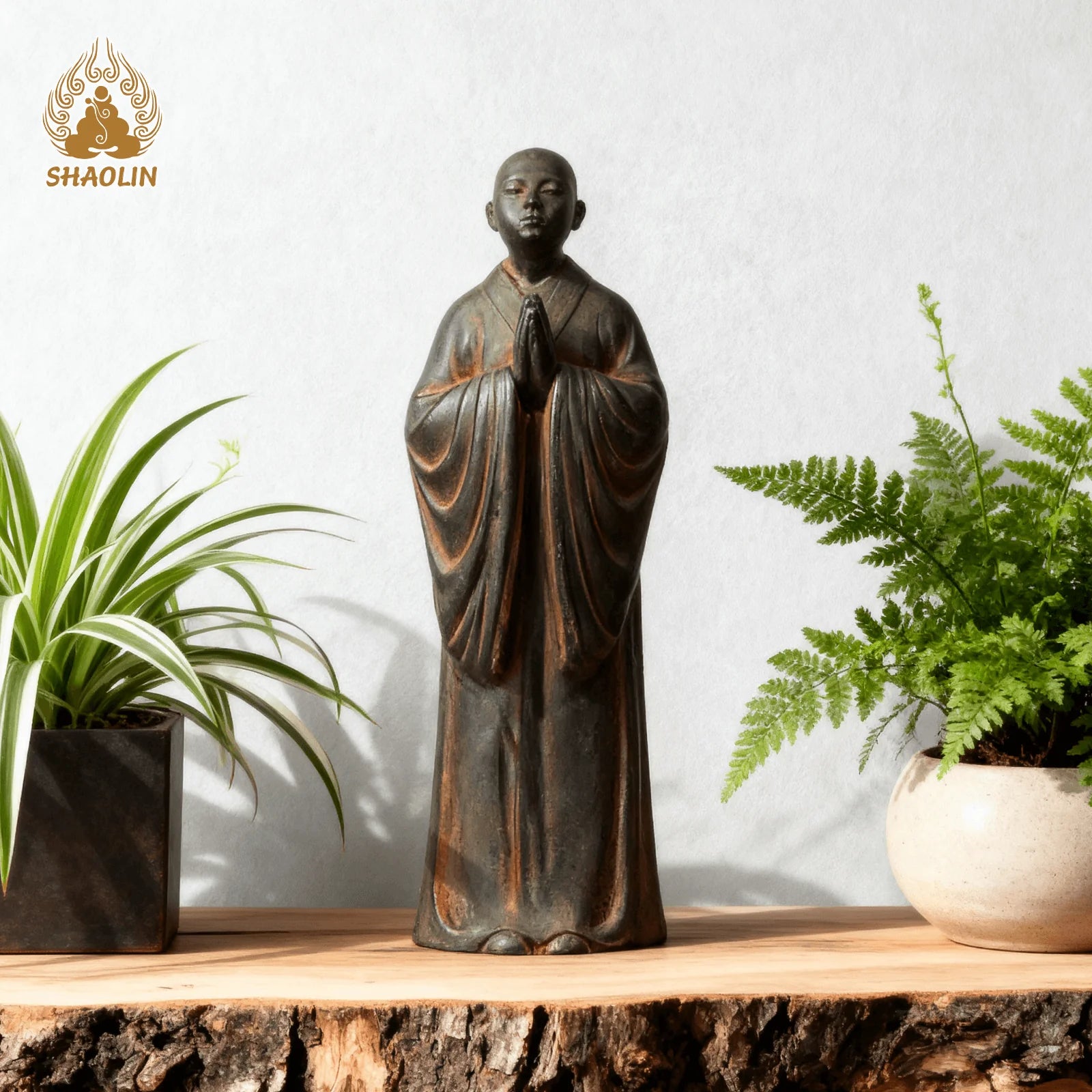 Shaolin Reclaimed Iron Standing Buddha - A Sacred Artifact Reborn