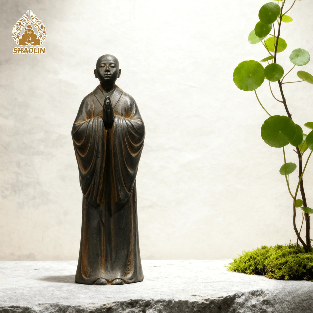 Shaolin Reclaimed Iron Standing Buddha - A Sacred Artifact Reborn