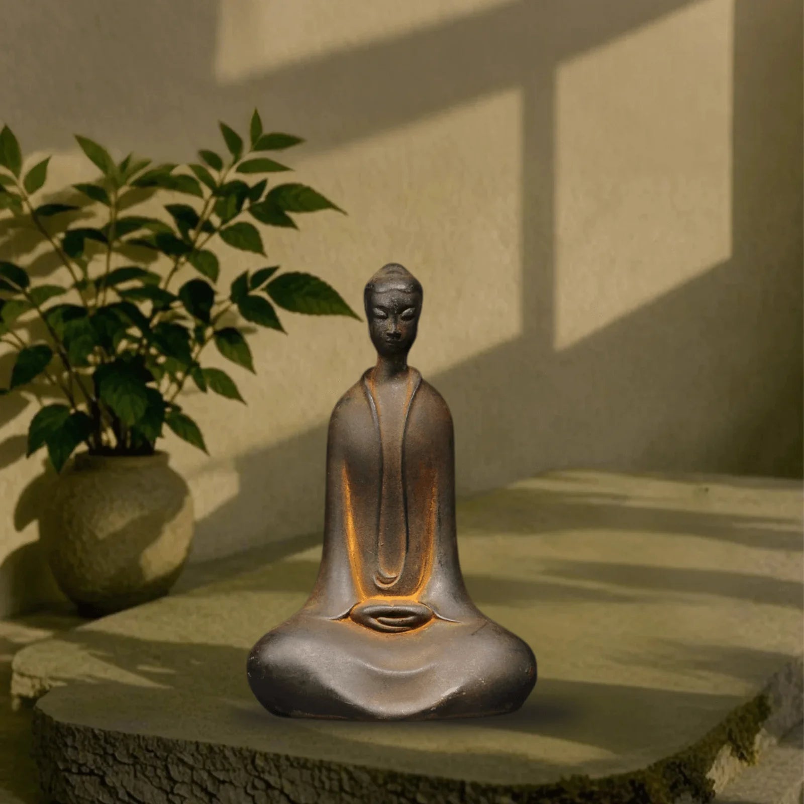 Zen Masterpiece: Handcrafted Shaolin Temple Iron Buddha Statue for Mindful Living