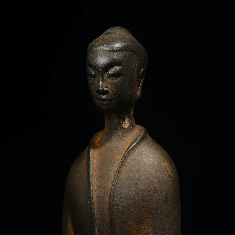 Zen Masterpiece: Handcrafted Shaolin Temple Iron Buddha Statue for Mindful Living