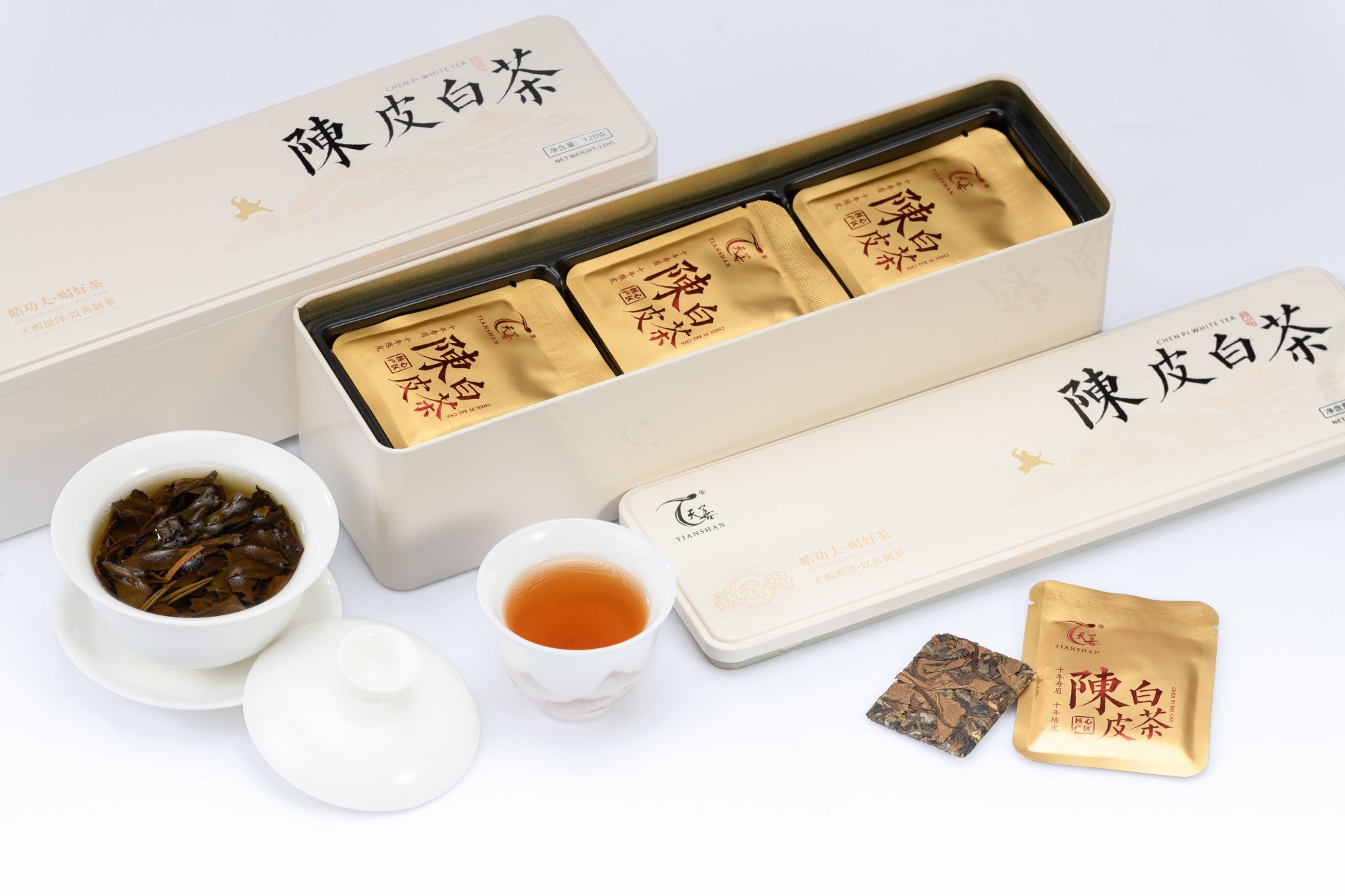 Shaolin Kung Fu Chen Pi White Tea – Master Yanhao’s Blend | 2-Pack Gift Bag Set (Hao Kung Fu, Drink Good Tea)