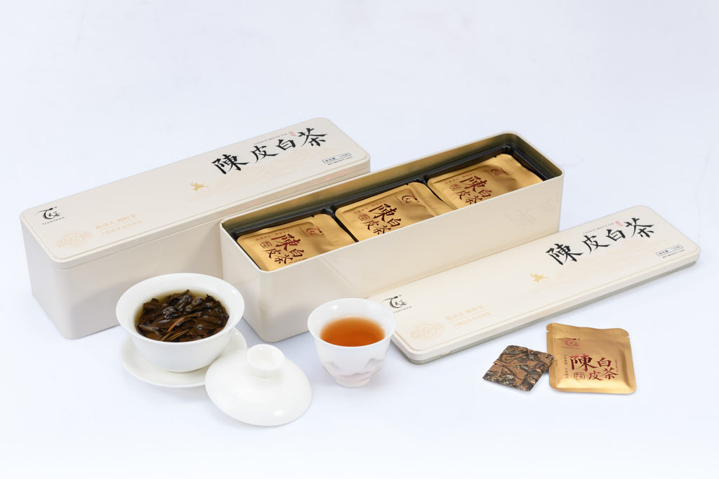 Shaolin Kung Fu Chen Pi White Tea – Master Yanhao’s Blend | 2-Pack Gift Bag Set (Hao Kung Fu, Drink Good Tea)