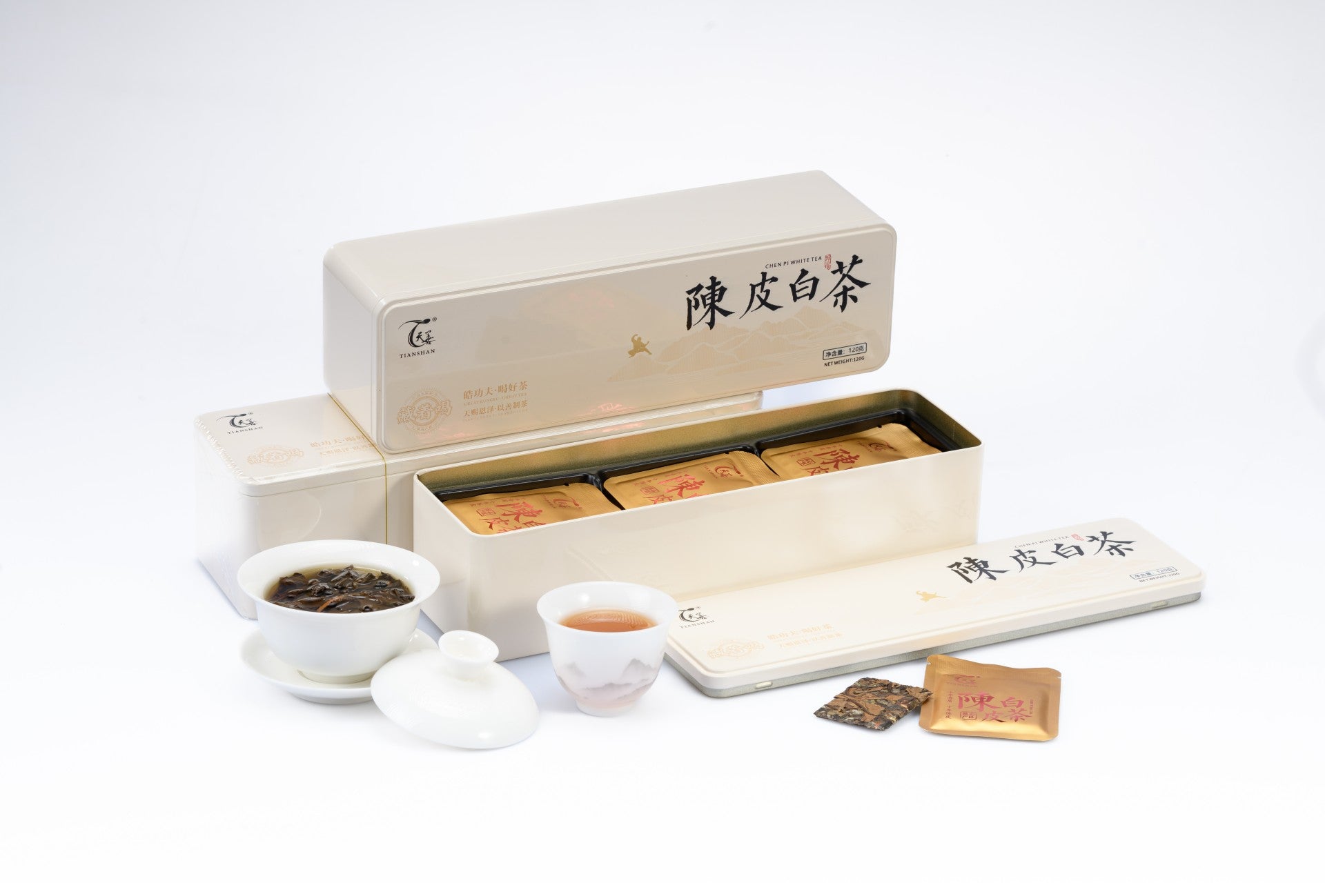 Shaolin Kung Fu Chen Pi White Tea – Master Yanhao’s Blend | 2-Pack Gift Bag Set (Hao Kung Fu, Drink Good Tea)